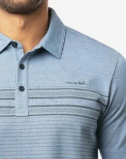 TravisMathew Men's Year After Year Golf Polo For Men Heather Copen Blue -TravisMathew Sales Store unnamed file 1039