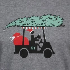 TravisMathew Men's Naughty Or Nice Short Sleeve Golf T-Shirt For Men Heather Grey -TravisMathew Sales Store unnamed file 1066