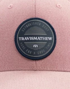 TravisMathew Men's Ten To Two Flexback Golf Hat For Men Heather Ruby Wine -TravisMathew Sales Store unnamed file 1082