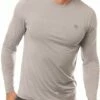 TravisMathew Men's Slow Motion Long Sleeve Golf T-Shirt For Men Heather Sleet -TravisMathew Sales Store unnamed file 1130