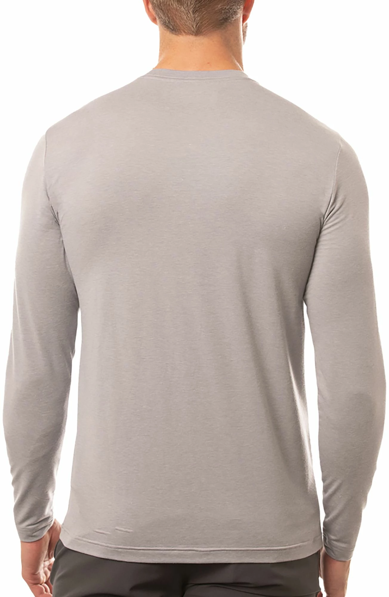 TravisMathew Men's Slow Motion Long Sleeve Golf T-Shirt For Men Heather Sleet 4 TravisMathew Men's Slow Motion Long Sleeve Golf T-Shirt For Men Heather Sleet - Image 2