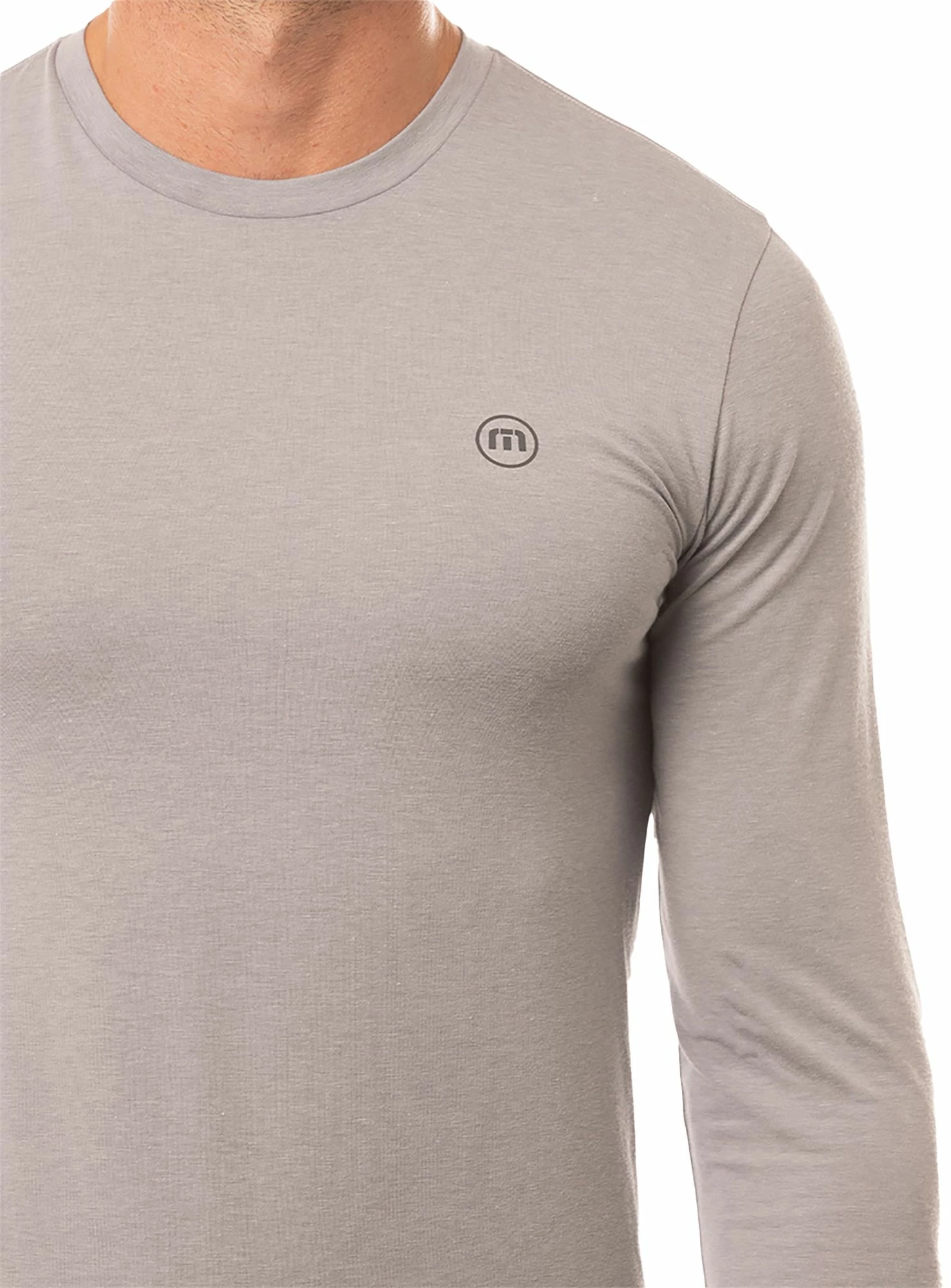 TravisMathew Men's Slow Motion Long Sleeve Golf T-Shirt For Men Heather Sleet 6 TravisMathew Men's Slow Motion Long Sleeve Golf T-Shirt For Men Heather Sleet - Image 4