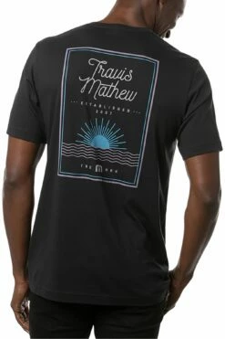TravisMathew Men's Float Your Boat Short Sleeve Golf T-Shirt For Men Black -TravisMathew Sales Store unnamed file 1149