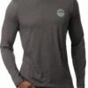 TravisMathew Men's Calm Current Long Sleeve Golf T-Shirt For Men Heather Grey Pinstripe -TravisMathew Sales Store unnamed file 1151