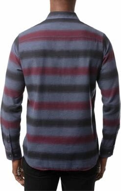 TravisMathew Men's On And On Button-Up Flannel Golf Shirt For Men Blue Night -TravisMathew Sales Store unnamed file 1165