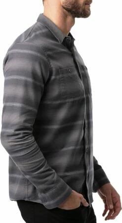 TravisMathew Men's Final Approach Button-Up Flannel Golf Shirt For Men Quiet Shade -TravisMathew Sales Store unnamed file 1170
