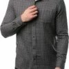 TravisMathew Men's Touch And Go Button-Up Flannel Golf Shirt For Men Black -TravisMathew Sales Store unnamed file 1185