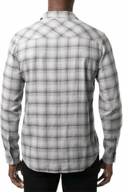 TravisMathew Men's Day And Night Button-Up Flannel Golf Shirt For Men Heather Sleet -TravisMathew Sales Store unnamed file 1189