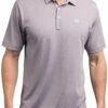 TravisMathew Men's The Zinna Golf Polo For Men Heather Grey