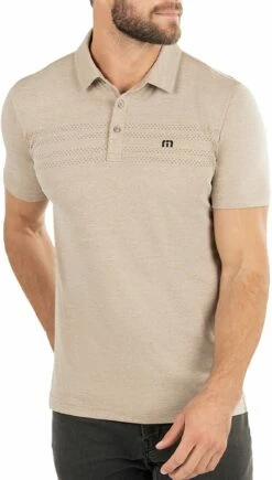 TravisMathew Men's Woodland Golf Polo For Men Heather Portabella