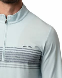 TravisMathew Men's Wet Blanket 1/4 Zip Golf Jacket For Men Heather Airy Blue -TravisMathew Sales Store unnamed file 18
