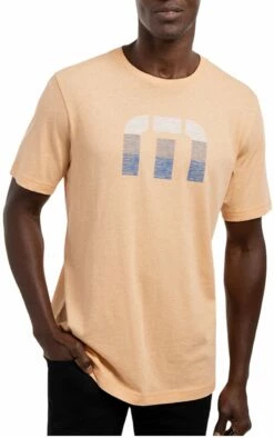 TravisMathew Men's Schmancy Golf T-Shirt For Men Heather Autumn Sunset