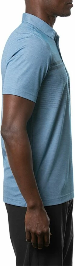TravisMathew Men's Unprecedented Golf Polo For Men Heather Blue Sapphir -TravisMathew Sales Store unnamed file 255