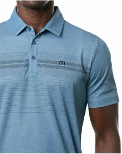 TravisMathew Men's Unprecedented Golf Polo For Men Heather Blue Sapphir -TravisMathew Sales Store unnamed file 256
