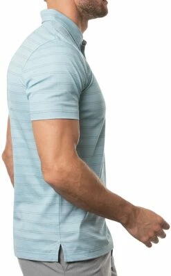 TravisMathew Men's Tahoe Golf Polo For Men Heather Delphinium -TravisMathew Sales Store unnamed file 299