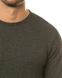 TravisMathew Men's Cloud Waffle Crew Long Sleeve Golf T-Shirt For Men Charcoal -TravisMathew Sales Store unnamed file 30