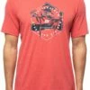 TravisMathew Men's Light The Bonfire Tee For Men Heather Red