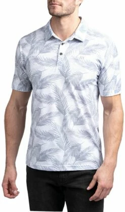 TravisMathew Men's Saucey Golf Polo For Men White