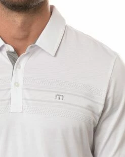 TravisMathew Men's Crow Golf Polo For Men White -TravisMathew Sales Store unnamed file 347