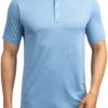 TravisMathew Men's Upgrade Golf Polo For Men Heather Brilliant Blue -TravisMathew Sales Store unnamed file 371