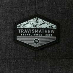 TravisMathew Men's Sawing Logs Golf Hat For Men Heather Black -TravisMathew Sales Store unnamed file 390