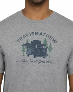 TravisMathew Men's Coal Walk Golf T-Shirt For Men Heather Grey -TravisMathew Sales Store unnamed file 406