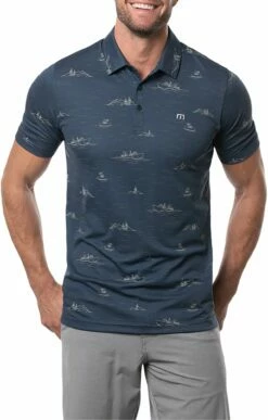 TravisMathew Men's Fun And Games Golf Polo For Men Insignia