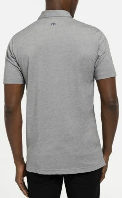 TravisMathew Men's Finger Lakes Golf Polo For Men Heather Medium Grey -TravisMathew Sales Store unnamed file 444