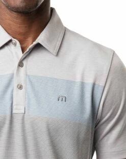 TravisMathew Men's Take Comfort Golf Polo For Men Heather Light Grey -TravisMathew Sales Store unnamed file 461