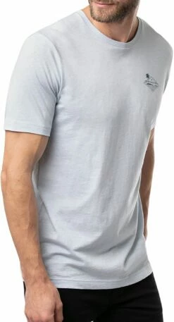 TravisMathew Men's Valby Short Sleeve Golf T-Shirt For Men Heather Light Blue -TravisMathew Sales Store unnamed file 519