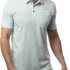 TravisMathew Men's Man The Grill Golf Polo For Men Heather Airy Blue -TravisMathew Sales Store unnamed file 521