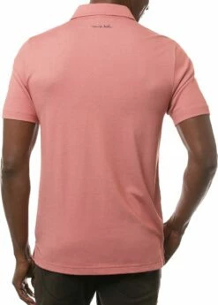 TravisMathew Men's Seas The Day Golf Polo For Men Heather Garnet Rose -TravisMathew Sales Store unnamed file 526