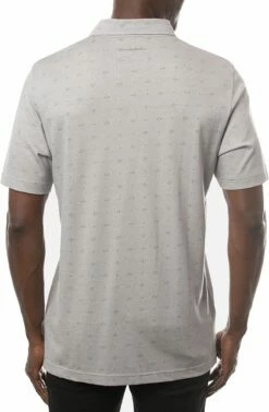 TravisMathew Men's Booze Clues Golf Polo For Men Heather Light Grey -TravisMathew Sales Store unnamed file 543