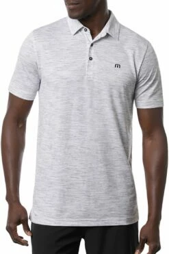 TravisMathew Men's Lake Louise Golf Polo For Men White