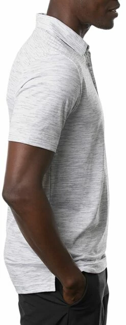 TravisMathew Men's Lake Louise Golf Polo For Men White -TravisMathew Sales Store unnamed file 548
