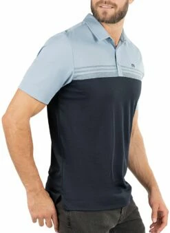 TravisMathew Men's Chock A Block Golf Polo For Men Faded Denim -TravisMathew Sales Store unnamed file 577