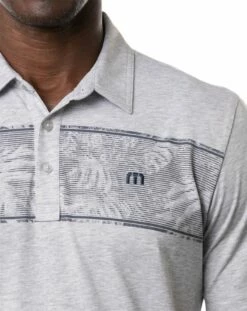 TravisMathew Men's Make Camp Golf Polo For Men Heather Light Grey -TravisMathew Sales Store unnamed file 592