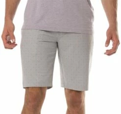 TravisMathew Men's Barnacle Hybrid Golf Shorts For Men Heather Sleet