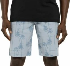 TravisMathew Men's Smooth Talker Golf Shorts For Men Heather Faded Denim