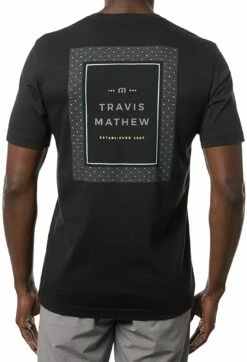 TravisMathew Men's The Reel World Golf T-Shirt For Men Black