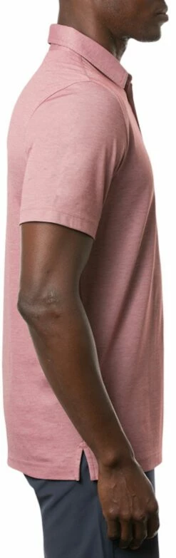 TravisMathew Men's Long Weekend Golf Polo For Men Heather Ruby Wine -TravisMathew Sales Store unnamed file 655