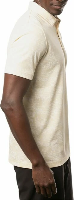 TravisMathew Men's On Porpoise Golf Polo For Men Heather Pale Sunset