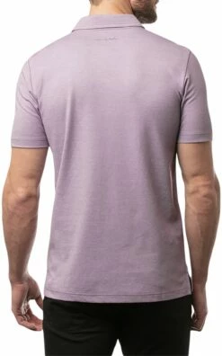 TravisMathew Men's Out The Door Golf Polo For Men Heather Arctic Dusk -TravisMathew Sales Store unnamed file 713