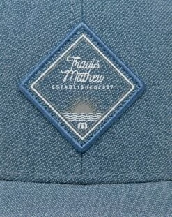 TravisMathew Men's Belly Flop Golf Hat For Men Heather Blue Sapphire -TravisMathew Sales Store unnamed file 726