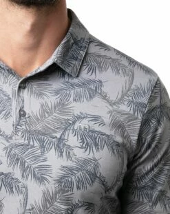 TravisMathew Men's Bamboo Fences Golf Polo For Men Heather Grey -TravisMathew Sales Store unnamed file 730
