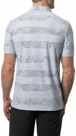 TravisMathew Men's High Spirits Golf Polo For Men Heather Light Grey -TravisMathew Sales Store unnamed file 733