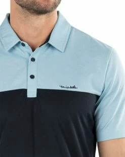 TravisMathew Men's Spooky SZN Golf Polo For Men Heather Delphinium -TravisMathew Sales Store unnamed file 759