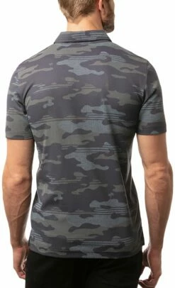 TravisMathew Men's Heater Camo Golf Polo For Men Gray -TravisMathew Sales Store unnamed file 781
