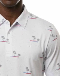 TravisMathew Men's Rally Time Golf Polo For Men White -TravisMathew Sales Store unnamed file 822