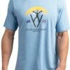 TravisMathew Men's Catchin' Air Golf T-Shirt For Men Heather Blue -TravisMathew Sales Store unnamed file 853